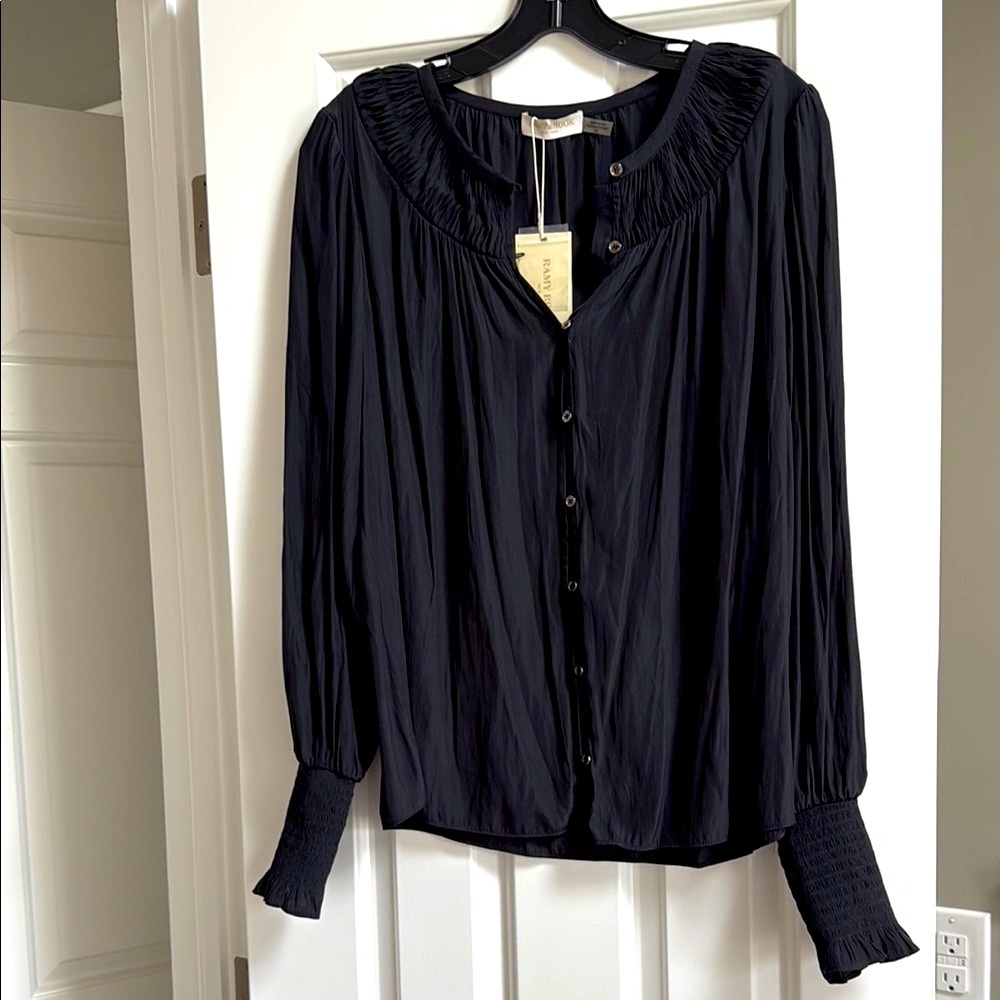 Ramy Brook Isla Black blouse- size small
